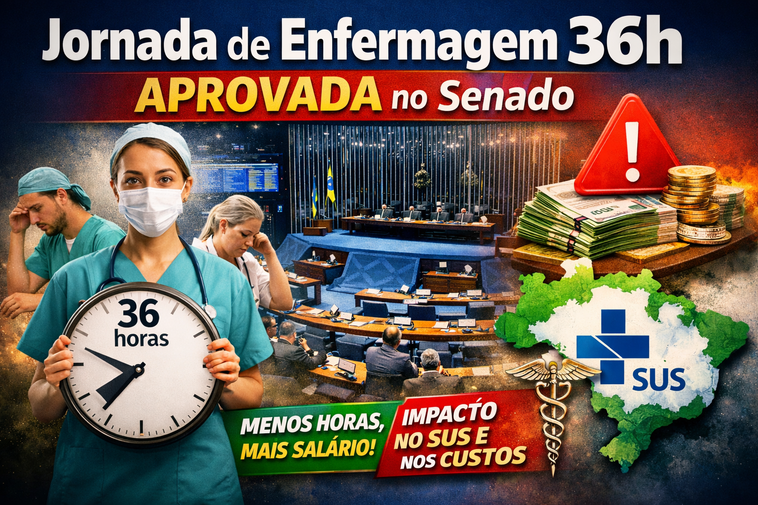 Debate sobre jornada da enfermagem no Senado