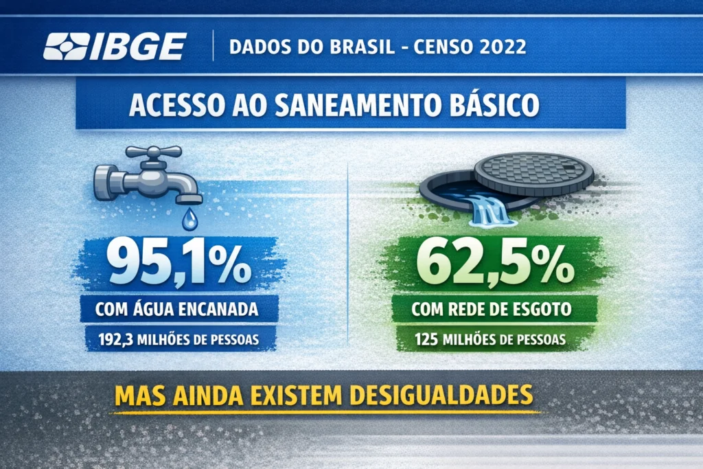 Dados do IBGE sobre saneamento