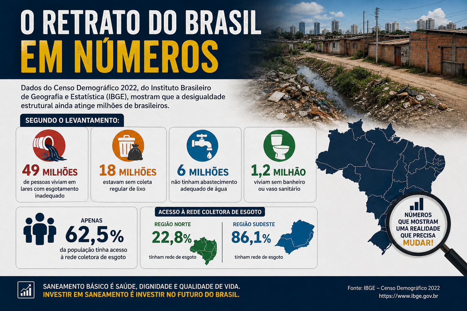 Contraste entre bairro rico e comunidade periférica